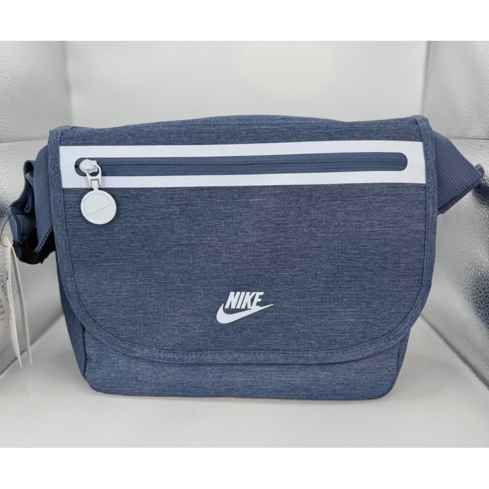 Nike Insulated Lunch Bag 7.5L Crossbody Strap Blue Melange Style 3130-U9E